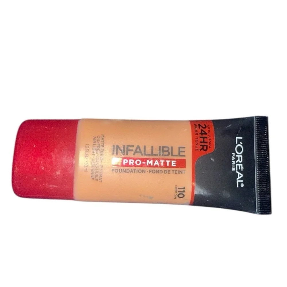 L'Oreal Infallible Pro-Matte Foundation 110 Cream Cafe 1oz Lot of 2 Oil-Free New